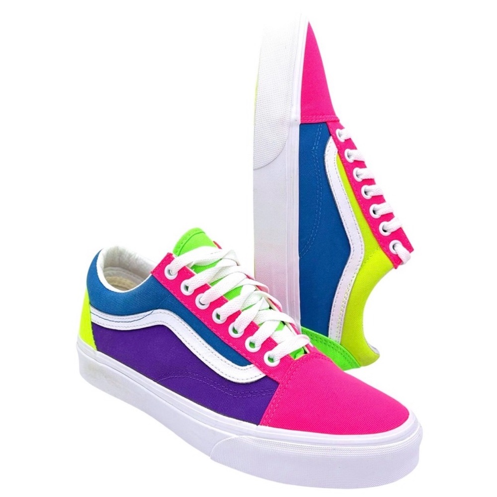 Vans Old Skool 'Color Block' Neonmlttrwht - Picture 2 of 9